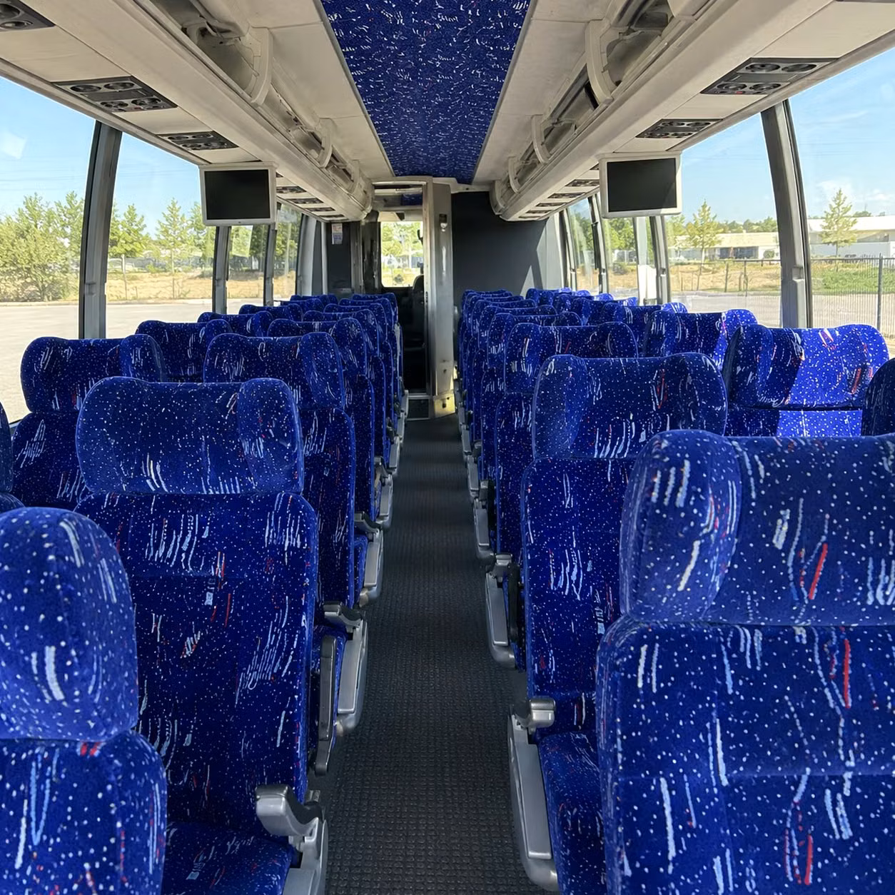 56 passenger charter bus interior